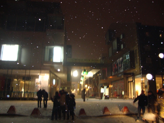 Beijing snow Snow at The Village in Sanlitun